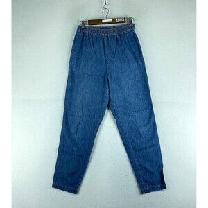 Active Studio Womens Pants Blue Tag Size S (28x29) High Rise Elastic Waist Denim